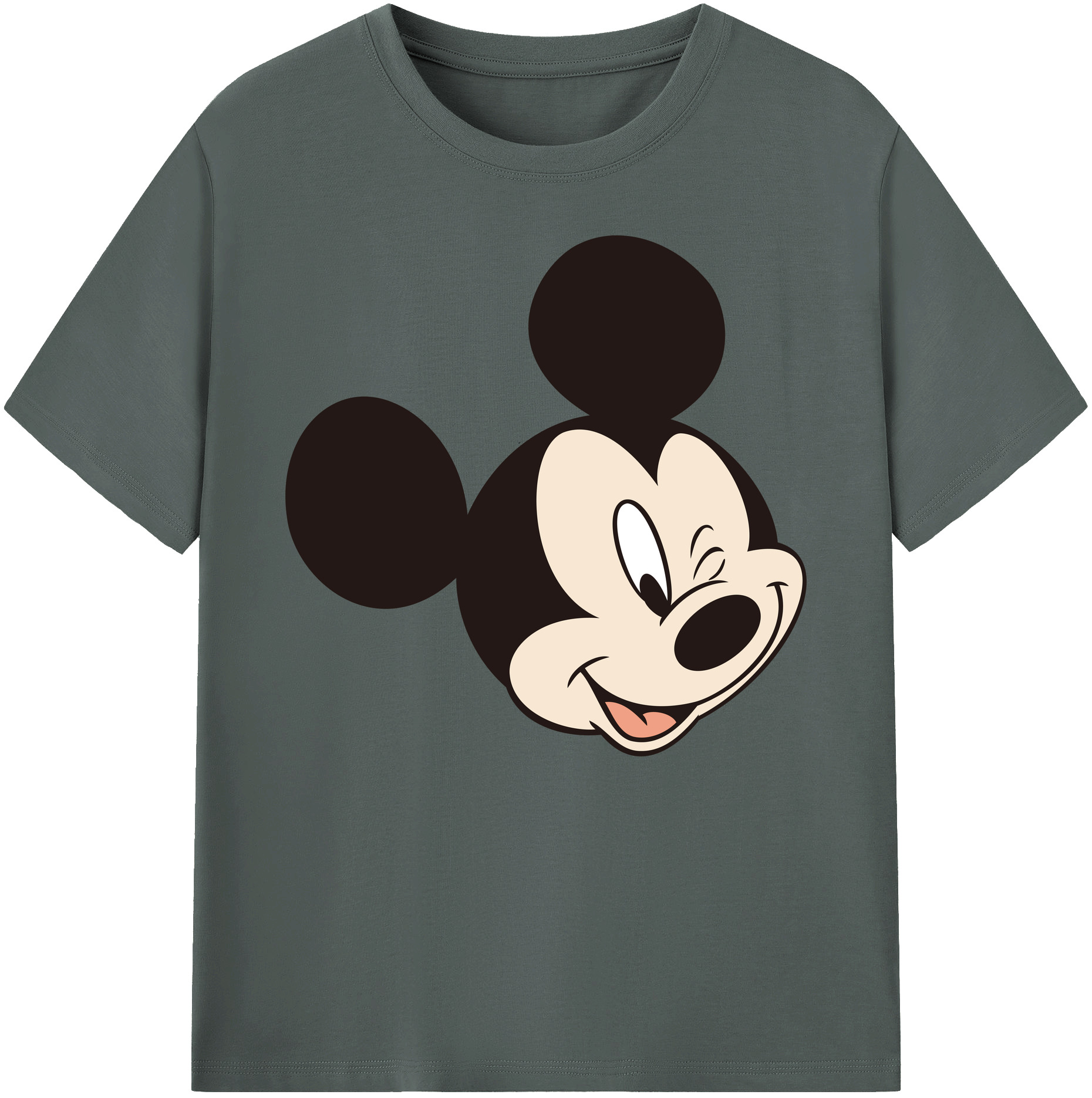 ミッキーマウス Mickey Mouse 綿100％ メンズ半袖Tシャツ｜肌触りやわらか＆通気性